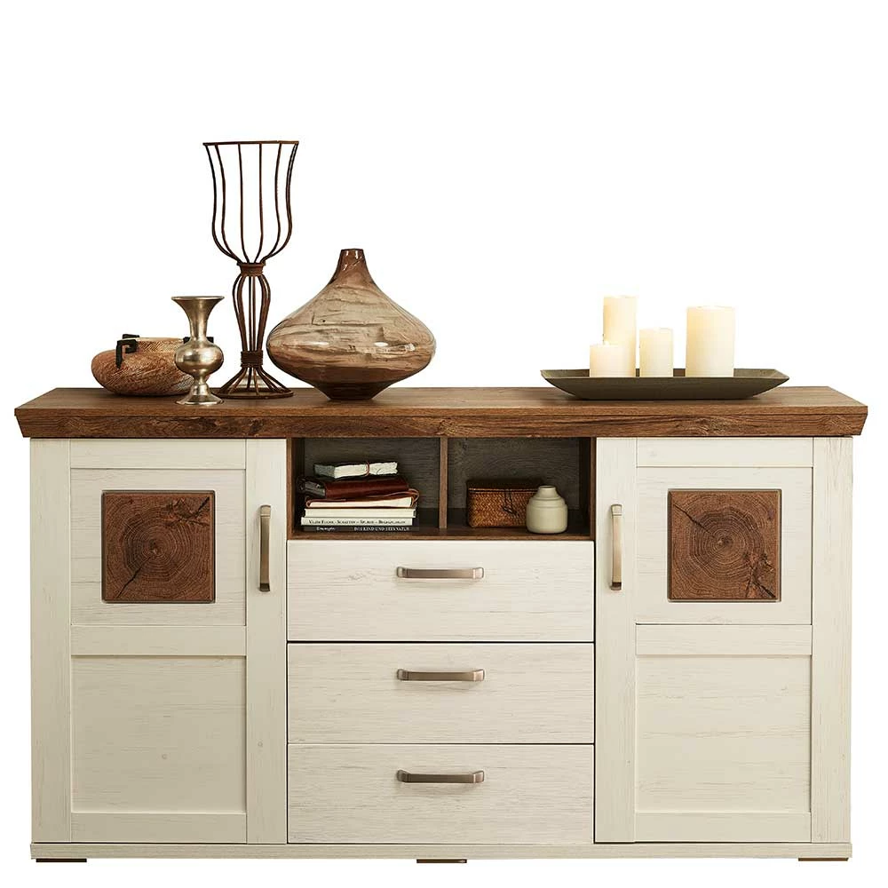 Aktion 🔥 169x91x47 Country Style Anrichte In Weiß - Noiala 🌟 1 Aktion 🔥 169x91x47 Country Style Anrichte In Weiß - Noiala 🌟