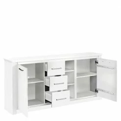 Beste Bewertungen von 🌟 170x82x35 Weißes Sideboard Auf Sockel - Enzetra 🤩 -Reanna Shop 170x82x35 weisses sideboard auf sockel im landhausstil enzetra 02