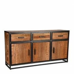 Bestpreis 💯 170x90x45 Industrial Sideboard Mit Bügelgestell Aus Metall - Piatrasun 🤩