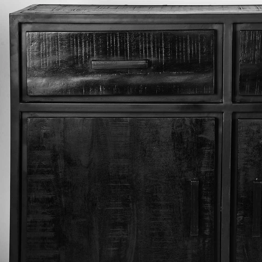 Neu ✨ 170x90x45 Industry Sideboard In Schwarz - Esturado 🛒 5 Neu ✨ 170x90x45 Industry Sideboard In Schwarz - Esturado 🛒 – Bild 5