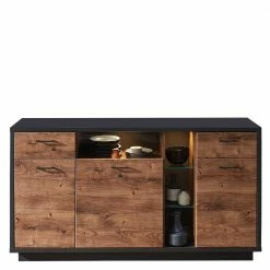 Bestes Angebot 🧨 170x92x45 Sideboard In Eiche Dunkel & Grau - Maveira 💯