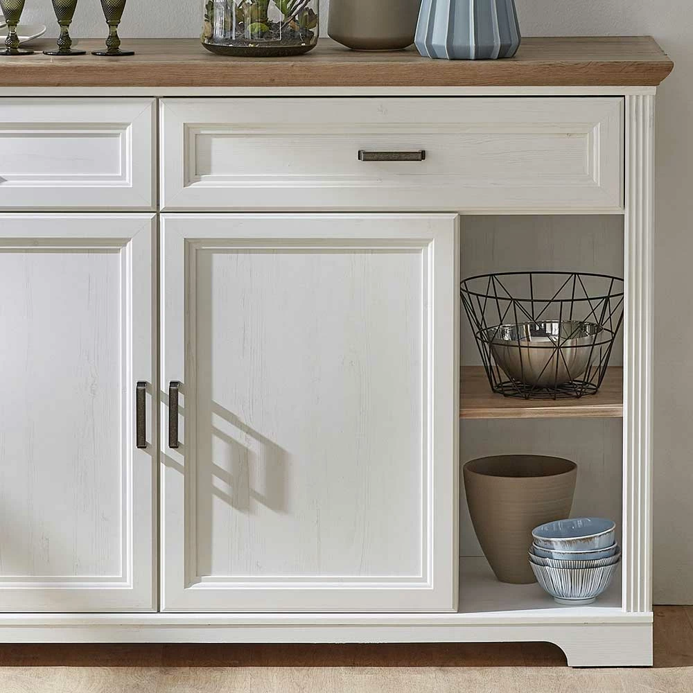 Coupon 💯 171x102x48 Sideboard In Weiß & Eiche - Sinolita 🔥 3 Coupon 💯 171x102x48 Sideboard In Weiß & Eiche - Sinolita 🔥 – Bild 3