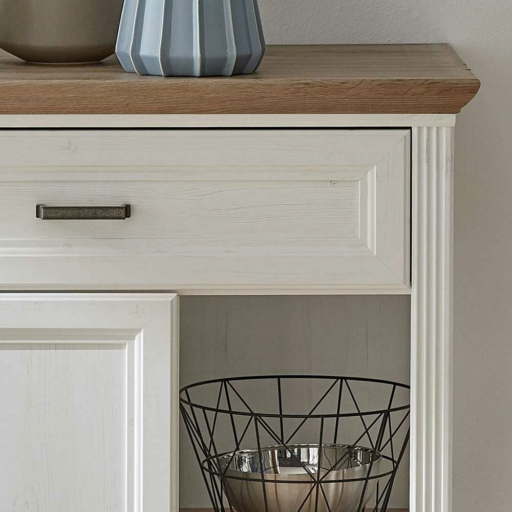 Coupon 💯 171x102x48 Sideboard In Weiß & Eiche - Sinolita 🔥 4 Coupon 💯 171x102x48 Sideboard In Weiß & Eiche - Sinolita 🔥 – Bild 4