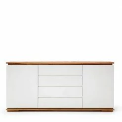 Auslauf ❤️ 172x81x40 Kommode Zweifarbig - Vangels 😉 -Reanna Shop 172x81x40 kommode zweifarbig in weiss eiche mit massivholz vangels 05