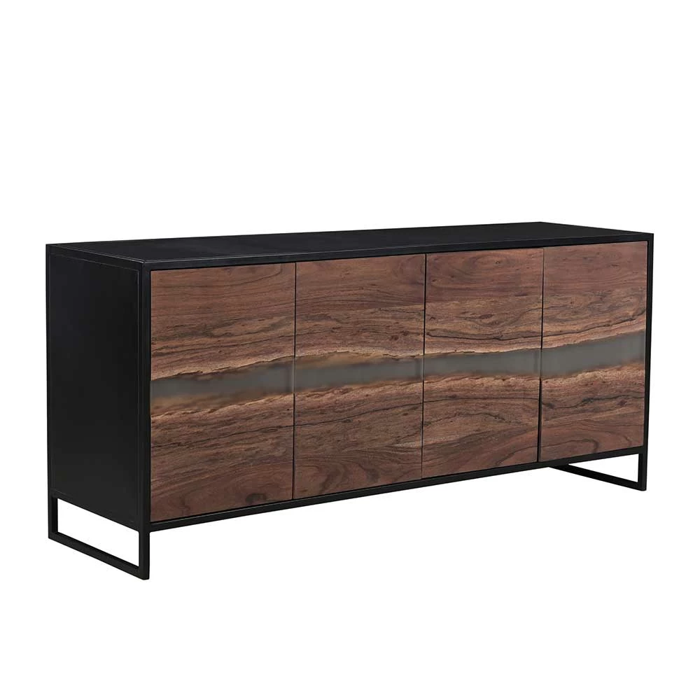 Rabatt 🔔 175x76x46 Sideboard In Akazie & Schwarz - Tyziona 🥰 3 Rabatt 🔔 175x76x46 Sideboard In Akazie & Schwarz - Tyziona 🥰 – Bild 3