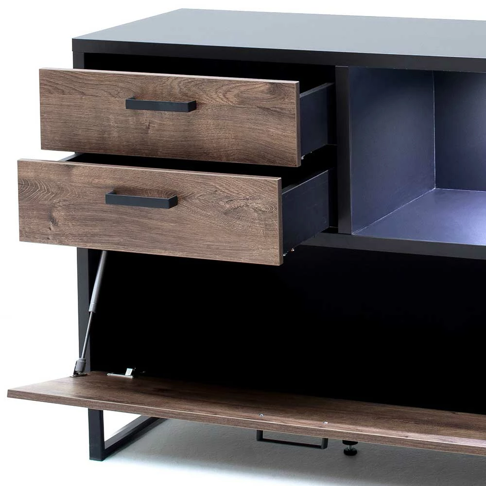 Aktion 😍 177x86x45 Design Sideboard In Eiche Dunkel Dekor - Emjedov 🔔 5 Aktion 😍 177x86x45 Design Sideboard In Eiche Dunkel Dekor - Emjedov 🔔 – Bild 5