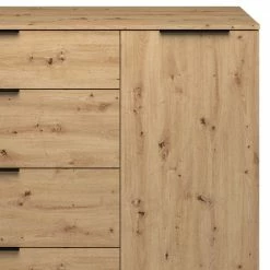 Neu 😀 180 Cm Breites Sideboard Mit 100 Cm Höhe - Vunsci ⌛ -Reanna Shop 180 cm breites sideboard mit 100 cm hoehe in holzoptik asteiche vunsci 04