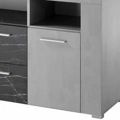 Bestpreis ⌛ 180x70x40 Betonoptik Sideboard Mit Metallgriffen - Evelba 🧨 10 Bestpreis ⌛ 180x70x40 Betonoptik Sideboard Mit Metallgriffen - Evelba 🧨 -Reanna Shop 180x70x40 betonoptik sideboard mit metallgriffen in modernem design evelba 04