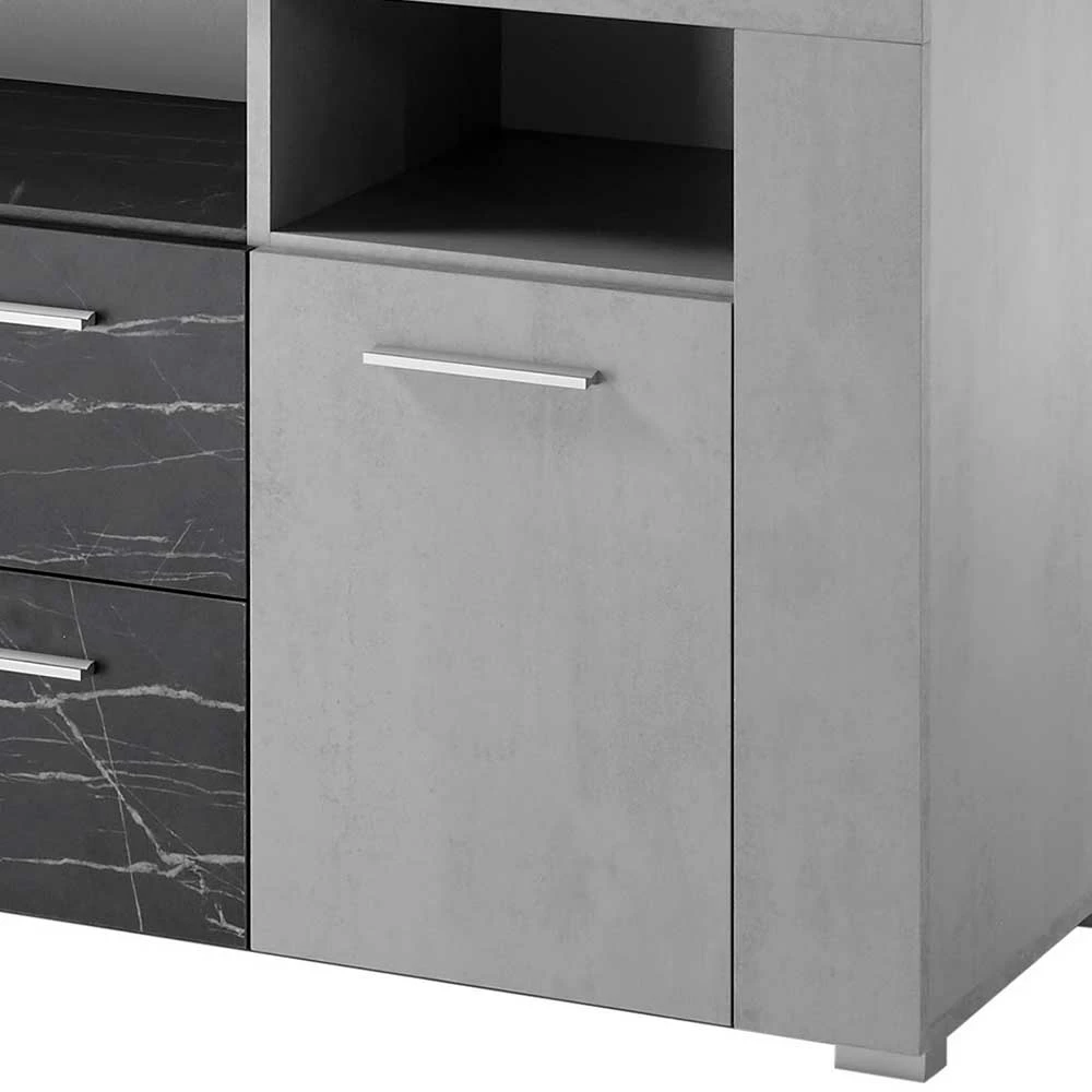 Bestpreis ⌛ 180x70x40 Betonoptik Sideboard Mit Metallgriffen - Evelba 🧨 5 Bestpreis ⌛ 180x70x40 Betonoptik Sideboard Mit Metallgriffen - Evelba 🧨 – Bild 5