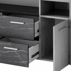 Bestpreis ⌛ 180x70x40 Betonoptik Sideboard Mit Metallgriffen - Evelba 🧨 11 Bestpreis ⌛ 180x70x40 Betonoptik Sideboard Mit Metallgriffen - Evelba 🧨 -Reanna Shop 180x70x40 betonoptik sideboard mit metallgriffen in modernem design evelba 05