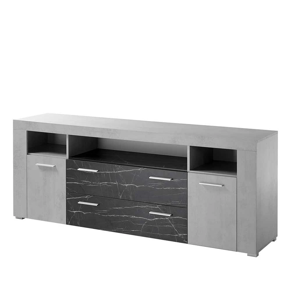 Bestpreis ⌛ 180x70x40 Betonoptik Sideboard Mit Metallgriffen - Evelba 🧨 1 Bestpreis ⌛ 180x70x40 Betonoptik Sideboard Mit Metallgriffen - Evelba 🧨