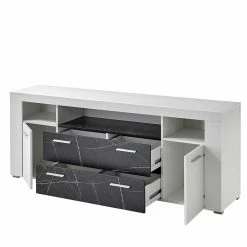Top 10 🎉 180x70x40 Cm Wohnzimmer Sideboard In Weiß - Vaffonia 👏 -Reanna Shop 180x70x40 cm wohnzimmer sideboard in weiss anthrazit stein optik vaffonia 03