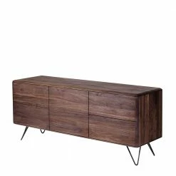Auslauf ⭐ 180x75x50 Holz Sideboard Aus Nussbaum - Rivossa ⭐