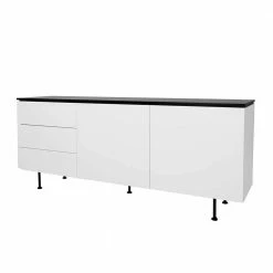 Neu 👏 180x76x45 Sideboard In Weiß & Schwarz - Marano ✨