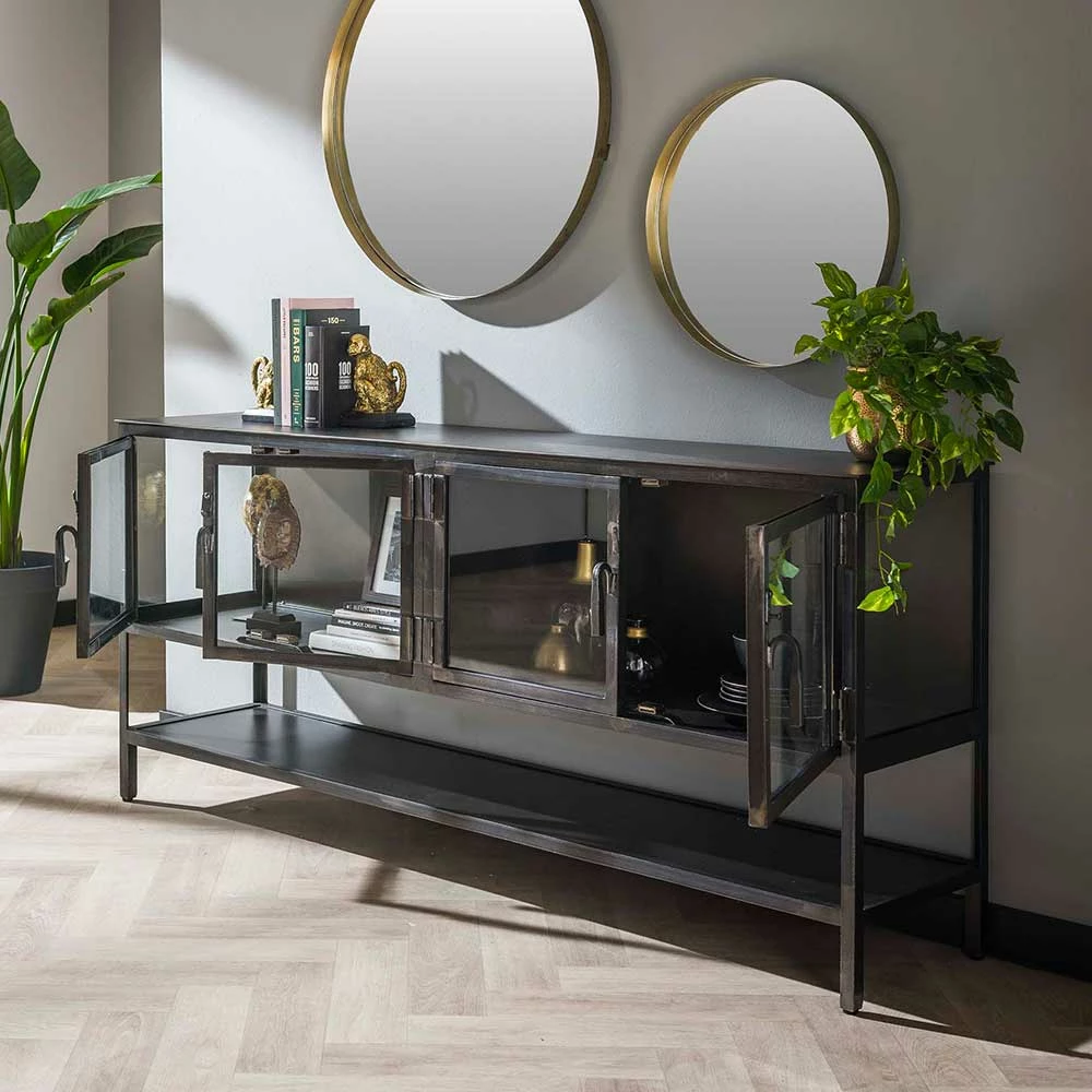 Bestes Angebot 🤩 180x80x40 Sideboard Aus Metall & Glas - Brayden ✨ 3 Bestes Angebot 🤩 180x80x40 Sideboard Aus Metall & Glas - Brayden ✨ – Bild 3