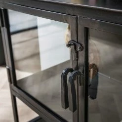 Bestes Angebot 🤩 180x80x40 Sideboard Aus Metall & Glas - Brayden ✨ 9 Bestes Angebot 🤩 180x80x40 Sideboard Aus Metall & Glas - Brayden ✨ -Reanna Shop 180x80x40 sideboard aus metall glas mit 4 tueren ablageboden brayden 03