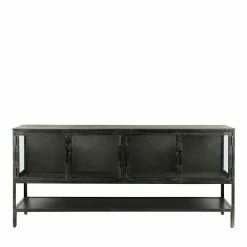 Bestes Angebot 🤩 180x80x40 Sideboard Aus Metall & Glas - Brayden ✨