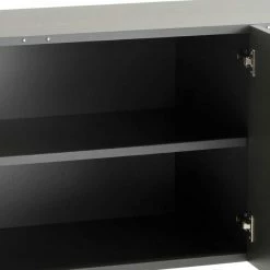 Auslauf 🔥 180x80x50 Design Anrichte Mit Drei Türen - Dioba 👏 -Reanna Shop 180x80x50 design anrichte mit drei tueren in anthrazit eiche furnier dioba 05