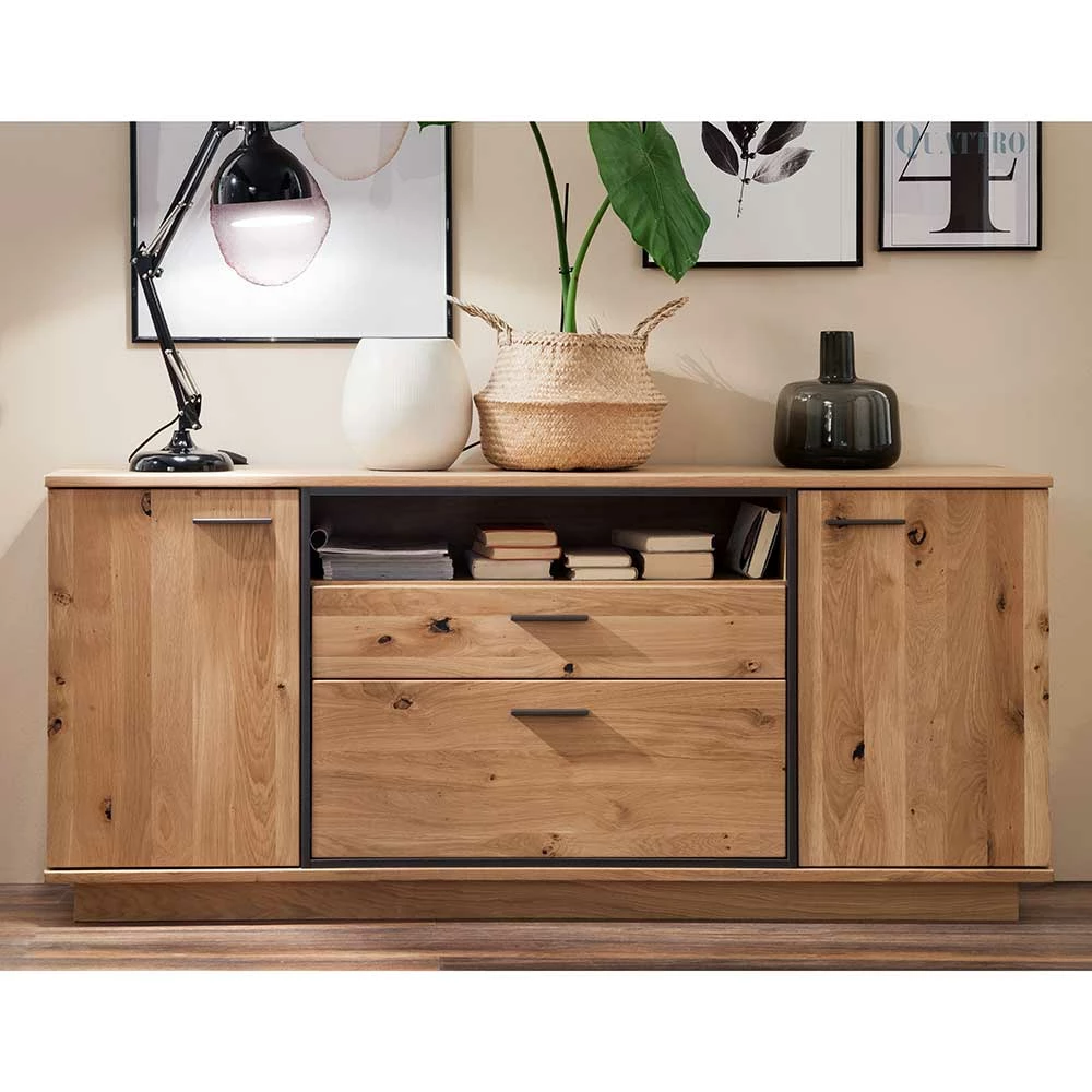 Bestpreis 🌟 180x81x44 Sideboard In Asteiche Bianco - Vedreda 👏 3 Bestpreis 🌟 180x81x44 Sideboard In Asteiche Bianco - Vedreda 👏 – Bild 3