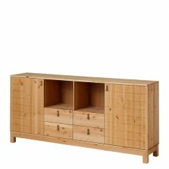 Billig 🧨 180x84x35 Kiefernholz Sideboard Im Skandi Design - Inzerena 💯