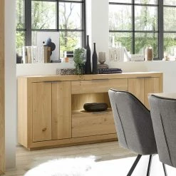 Bester Verkauf 😉 180x85x42 Sideboard In Wildeiche Bianco - Vegrilo 🔔 -Reanna Shop 180x85x42 sideboard in wildeiche bianco furniert mit griffen aus metall vegrilo 05