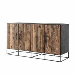 Bestes Angebot 👍 180x90x45 4-türiges Sideboard Aus Recyclingholz - Enzilon ⭐