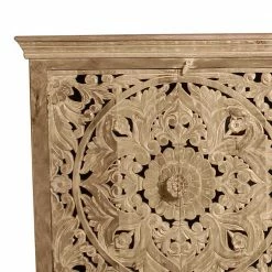 Schlussverkauf ✔️ 180x90x45 4-türiges Sideboard Im Ethno Stil - Runiasa 🛒 -Reanna Shop 180x90x45 4 tueriges sideboard im ethno stil aus white wash holz mit schnitzerei runiasa 04