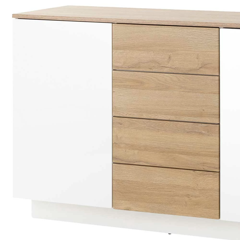 Bestpreis 😉 181x85x43 Wohnzimmer Schrank In Weiß Glanz & Wildeiche - Dailin II 🔥 6 Bestpreis 😉 181x85x43 Wohnzimmer Schrank In Weiß Glanz & Wildeiche - Dailin II 🔥 – Bild 6