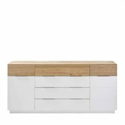 Beste Bewertungen von ⌛ 182x83x40 Skandi Sideboard In Eiche & Weiß - Hedisca 🔥 -Reanna Shop 182x83x40 skandi sideboard in eiche weiss mit sockelgestell hedisca 03
