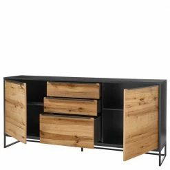 Beste Bewertungen von ⭐ 184x85x40 Industrial Anrichte Mit Bügelgestell Aus Metall - Rajesvan 🤩 -Reanna Shop 184x85x40 industrial anrichte mit buegelgestell aus metall wildeiche furnier rajesvan 02