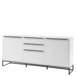 Schlussverkauf 💯 184x85x40 Sideboard In Weiß Mit Schwarz - Enkraja 😀