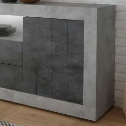 Aktion 🧨 184x86x43 Sideboard In Grau Zweifarbig - Faith ✨ -Reanna Shop 184x86x43 sideboard in grau zweifarbig mit sockelgestell faith 03