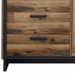 Auslauf ⭐ 184x89x45 Sideboard In Rustikalem Holz Dekor - Olegana 🛒 9 Auslauf ⭐ 184x89x45 Sideboard In Rustikalem Holz Dekor - Olegana 🛒 -Reanna Shop 184x89x45 sideboard in rustikalem holz dekor und dunkelgrau olegana 03