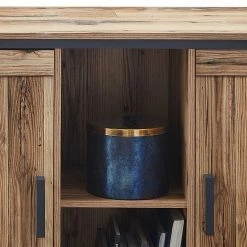 Auslauf ⭐ 184x89x45 Sideboard In Rustikalem Holz Dekor - Olegana 🛒 10 Auslauf ⭐ 184x89x45 Sideboard In Rustikalem Holz Dekor - Olegana 🛒 -Reanna Shop 184x89x45 sideboard in rustikalem holz dekor und dunkelgrau olegana 04