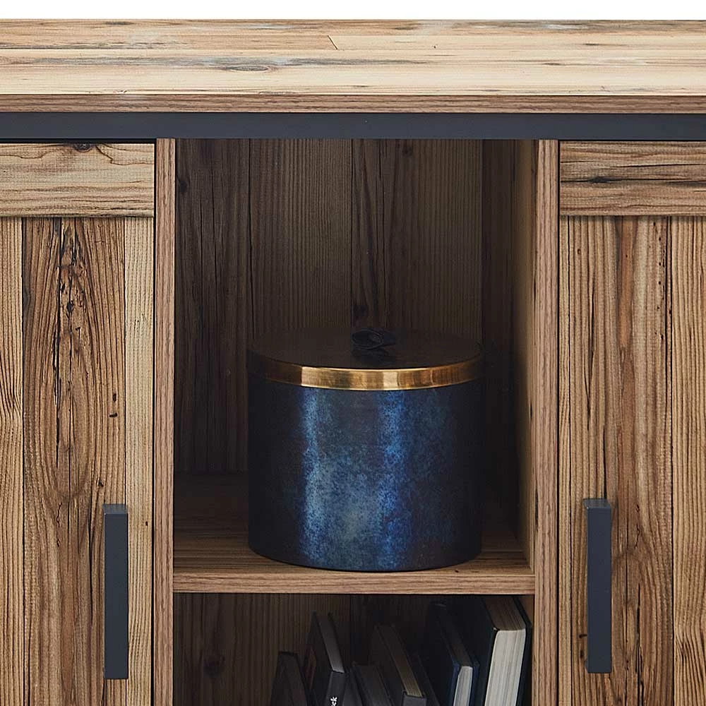 Auslauf ⭐ 184x89x45 Sideboard In Rustikalem Holz Dekor - Olegana 🛒 5 Auslauf ⭐ 184x89x45 Sideboard In Rustikalem Holz Dekor - Olegana 🛒 – Bild 5