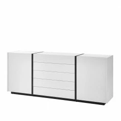 Aktion 🧨 192cm Breite Wohnzimmer Kommode In Weiß - Laucata 💯