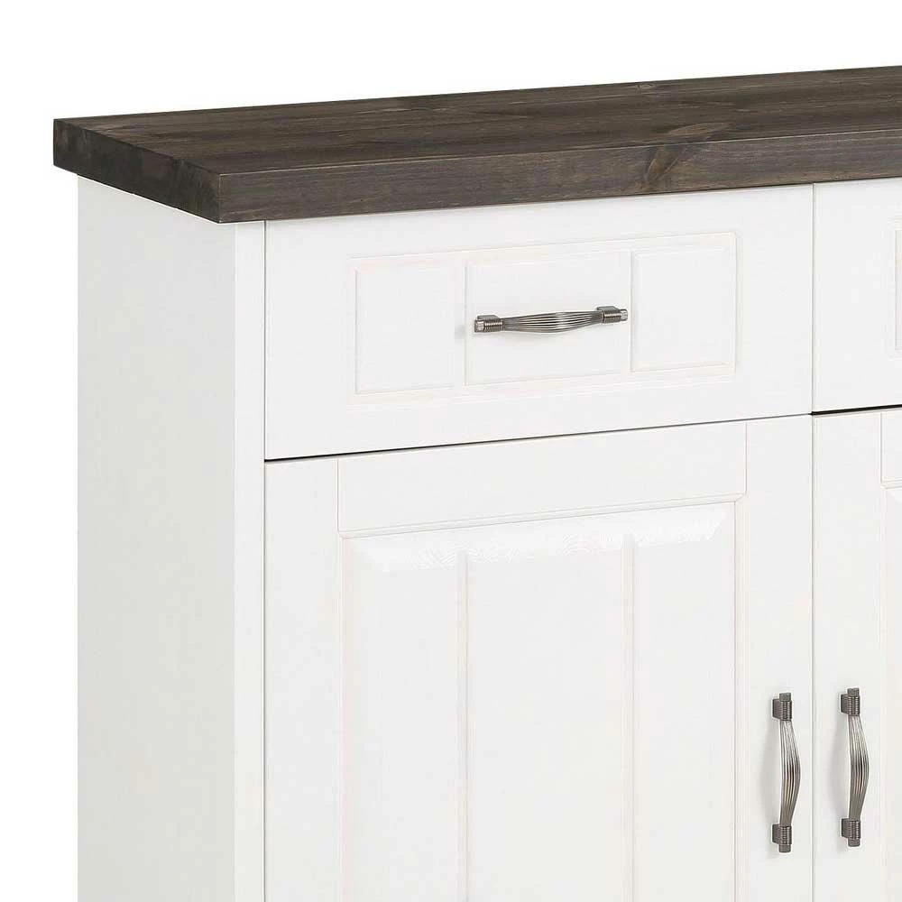 Neu 🎉 194x91x37 Holzanrichte In Weiß & Grau - Ayrinu 👏 5 Neu 🎉 194x91x37 Holzanrichte In Weiß & Grau - Ayrinu 👏 – Bild 5