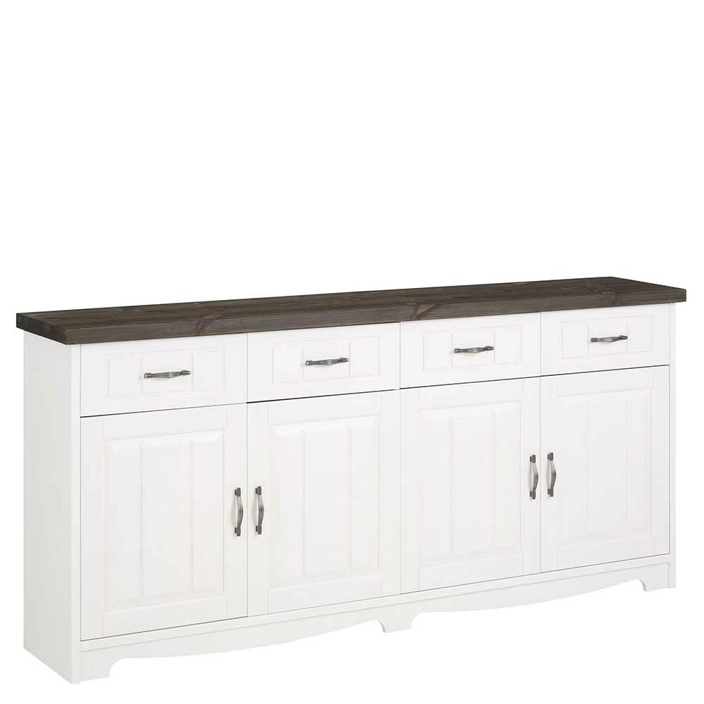 Neu 🎉 194x91x37 Holzanrichte In Weiß & Grau - Ayrinu 👏 1 Neu 🎉 194x91x37 Holzanrichte In Weiß & Grau - Ayrinu 👏