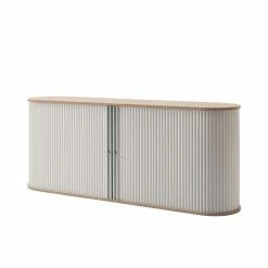 Besorgen 😀 196cm Rollladen Sideboard In Weiß Eiche - Bassy 👍