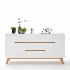 Bestes Angebot 👍 2-türige Retro Kommode Mit 5 Schubladen Flacon In Weiß 👍 9 Bestes Angebot 👍 2-türige Retro Kommode Mit 5 Schubladen Flacon In Weiß 👍 -Reanna Shop 2 tuerige retro kommode mit 5 schubladen in weiss eiche flacon 03