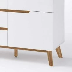 Bestes Angebot 👍 2-türige Retro Kommode Mit 5 Schubladen Flacon In Weiß 👍 11 Bestes Angebot 👍 2-türige Retro Kommode Mit 5 Schubladen Flacon In Weiß 👍 -Reanna Shop 2 tuerige retro kommode mit 5 schubladen in weiss eiche flacon 05