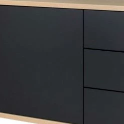 Schlussverkauf 🤩 2-türiges Sideboard Mit 3 Schubladen Chicron In Schwarz & Eiche 😀 11 Schlussverkauf 🤩 2-türiges Sideboard Mit 3 Schubladen Chicron In Schwarz & Eiche 😀 -Reanna Shop 2 tueriges sideboard mit 3 schubladen in schwarz eiche chicron 05