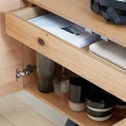 Am billigsten 👏 200x73x47 Cm Sideboard Mit Vier Türen - Duravai 🧨 -Reanna Shop 200x73x47 cm sideboard mit vier tueren in wildeiche furnier schwarz duravai 03