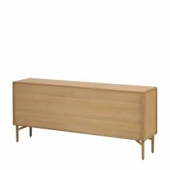Bestes Angebot 😀 200x86x45 Skandi Sideboard In Eiche - Grover 🛒 -Reanna Shop 200x86x45 skandi sideboard in eiche mit drei tueren schubladen grover 02