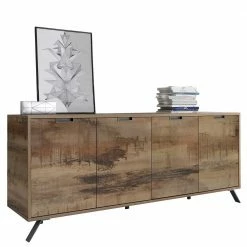 Auslauf 💯 206cm Breites 4-türiges Sideboard Modern - Shinoria 🛒