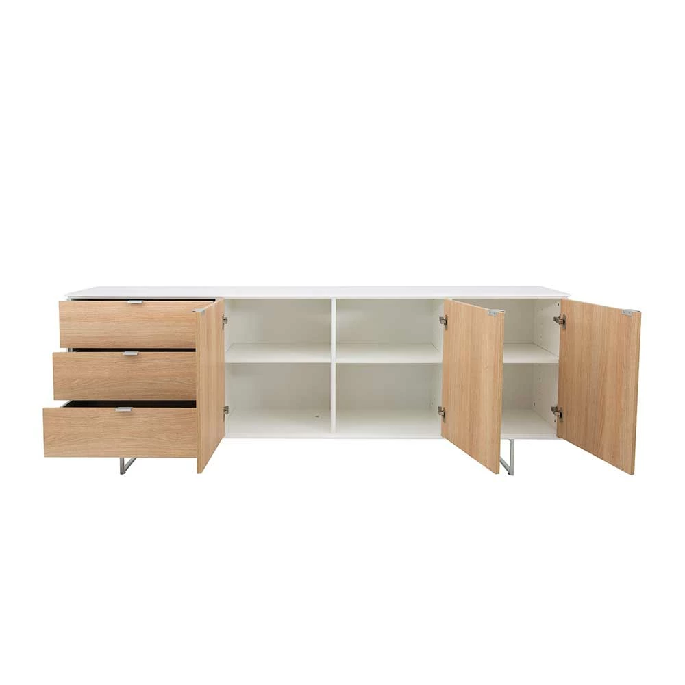 Bestpreis 😀 208x77x43 Sideboard In Eiche Dekor & Weiß - Lysdanu 🤩 3 Bestpreis 😀 208x77x43 Sideboard In Eiche Dekor & Weiß - Lysdanu 🤩 – Bild 3