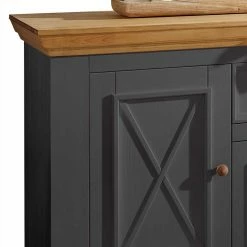 Budget 🎁 209x88x42 Landhaus Sideboard Zweifarbig - Ustricia ✨ -Reanna Shop 209x88x42 landhaus sideboard zweifarbig in grau eichefarben aus kiefer ustricia 04