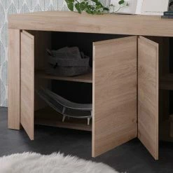 Großhandel ⌛ 210x81x42 Sideboard Mit Zwei Doppeltüren - Karika ✨ -Reanna Shop 210x81x42 sideboard mit zwei doppeltueren in dekor eiche karika 04