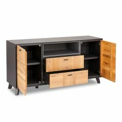 Aktion 💯 210x85x47 Kombi-Kommode Zweifarbig - Hopiz 👏 -Reanna Shop 210x85x47 kombi kommode zweifarbig in eiche bianco grau hopiz 03