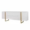 Neu 🎉 216x78x43 Skandi Sideboard Mit Bügelgestell Aus Holz - Toinun 🔔